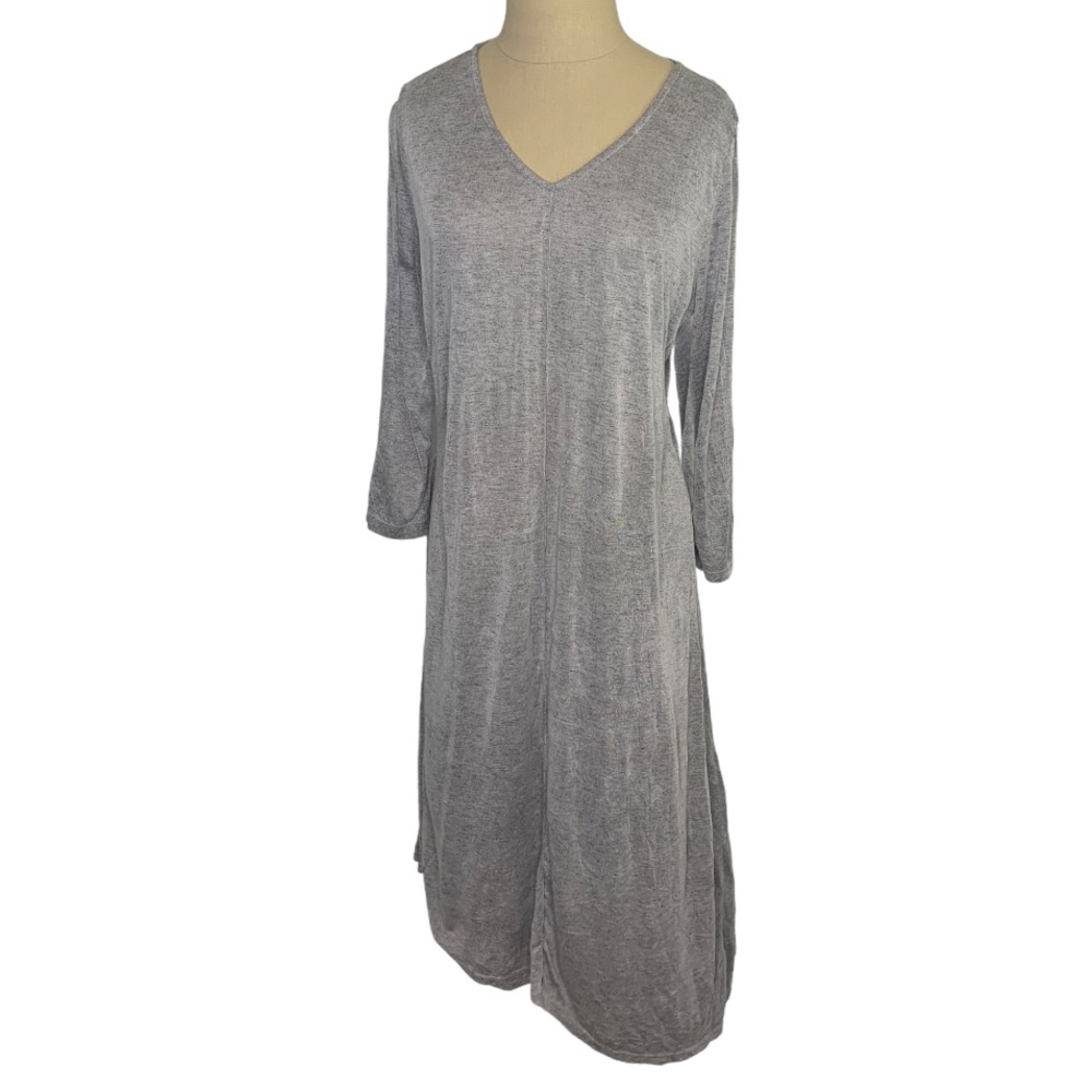 Habitat light Asymmetrical Hem gray midi Dress  Small